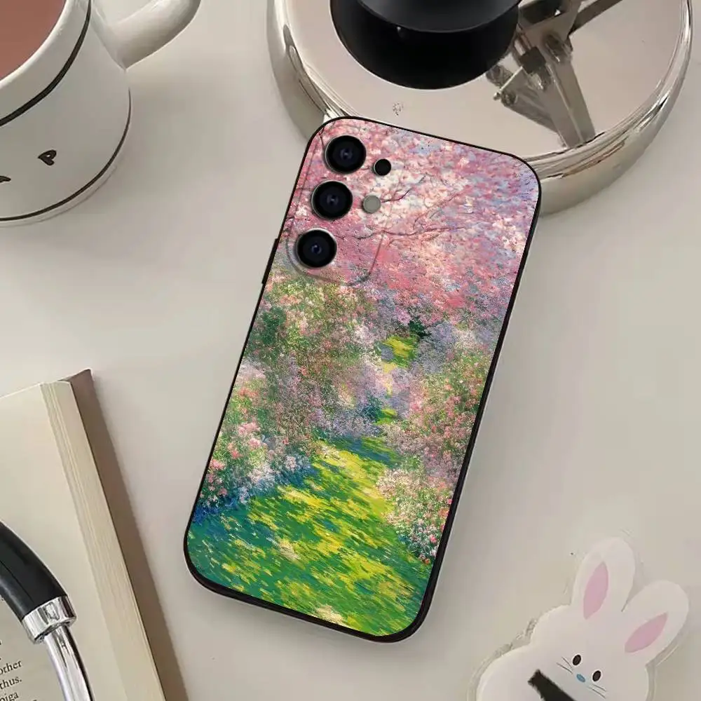 حافظة هاتف كلود مونيه مصنوعة من السيليكون الناعم لهاتف سامسونج S25، S24، S21، S22، S23، S30، Ultra، S20، Plus، Fe، Lite #6