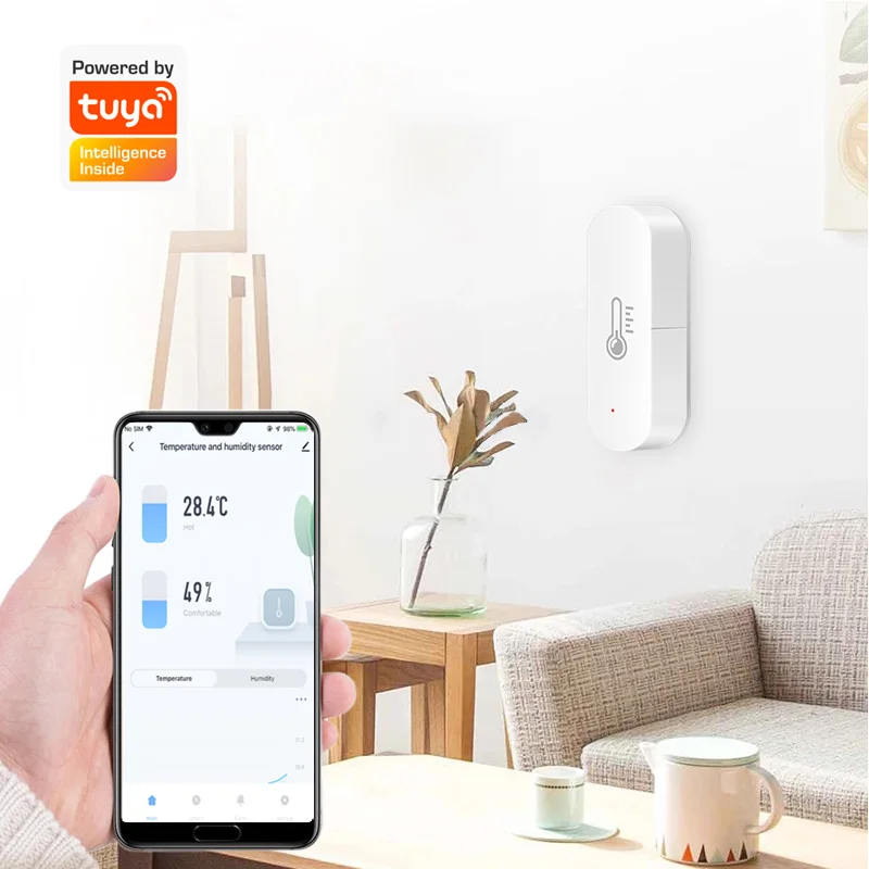 Xiaomi Tuya Wifi Tuya Temperature Humidity Sensor Smart Home Thermometer Hygrometer Detector With Alexa Google Smart Life