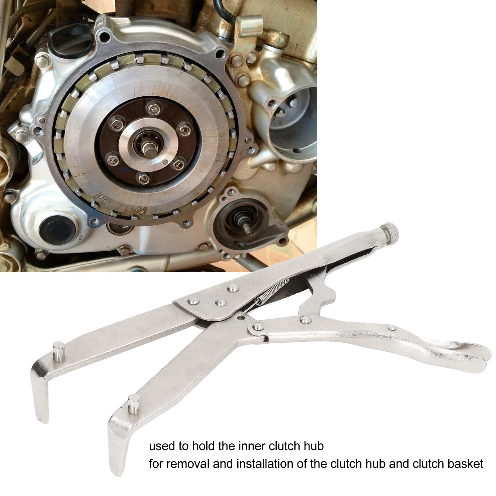 

Motorcycle Clutch Holding Tool Carbon Steel Basket Hub Flywheel Holder for ATV UTV Dirt Bike