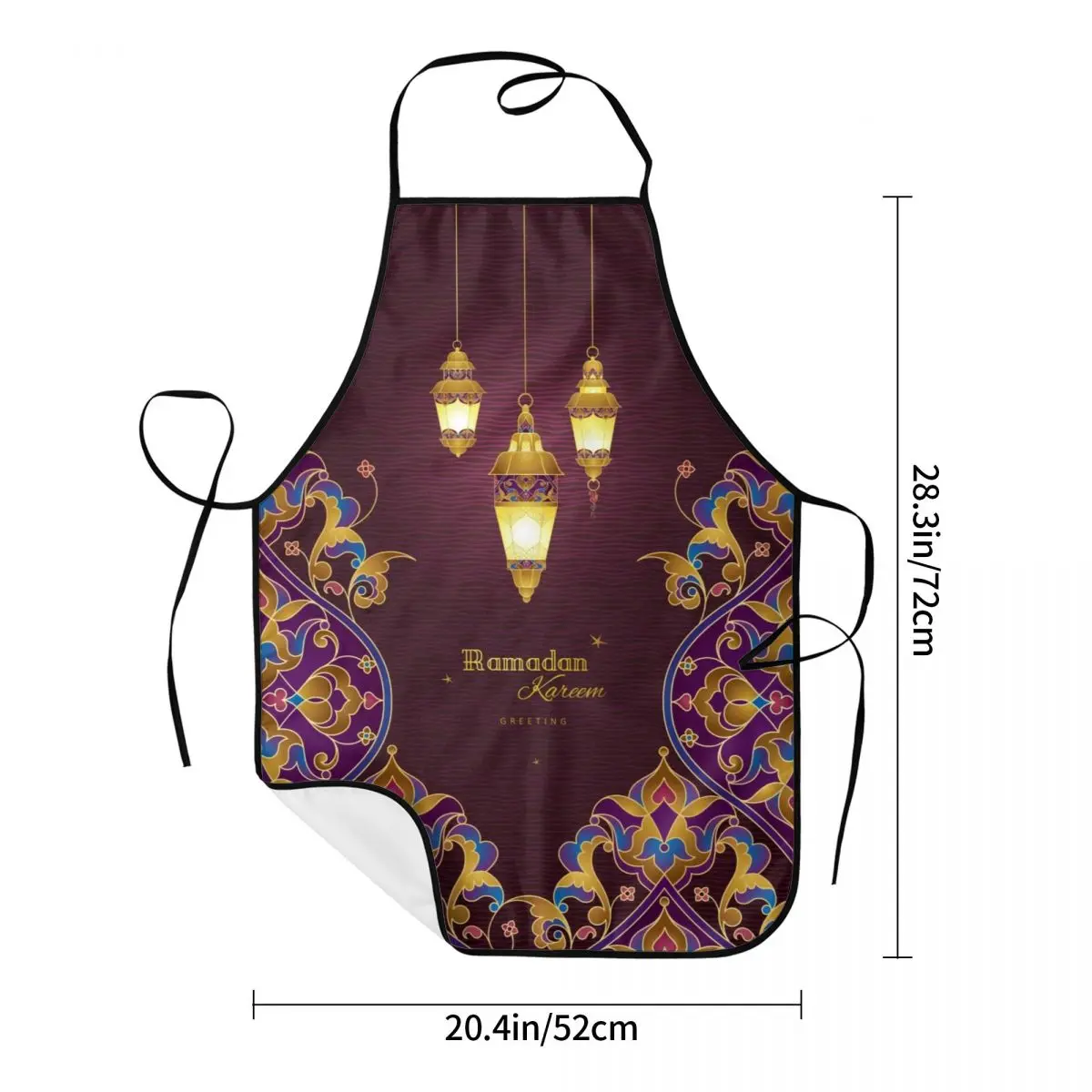 Custom Bib Ramadan Kareem Gift Aprons for Men Women Unisex Adult Chef Cooking Kitchen Muslim Islamic Eid Mubarak Tablier Cuisine