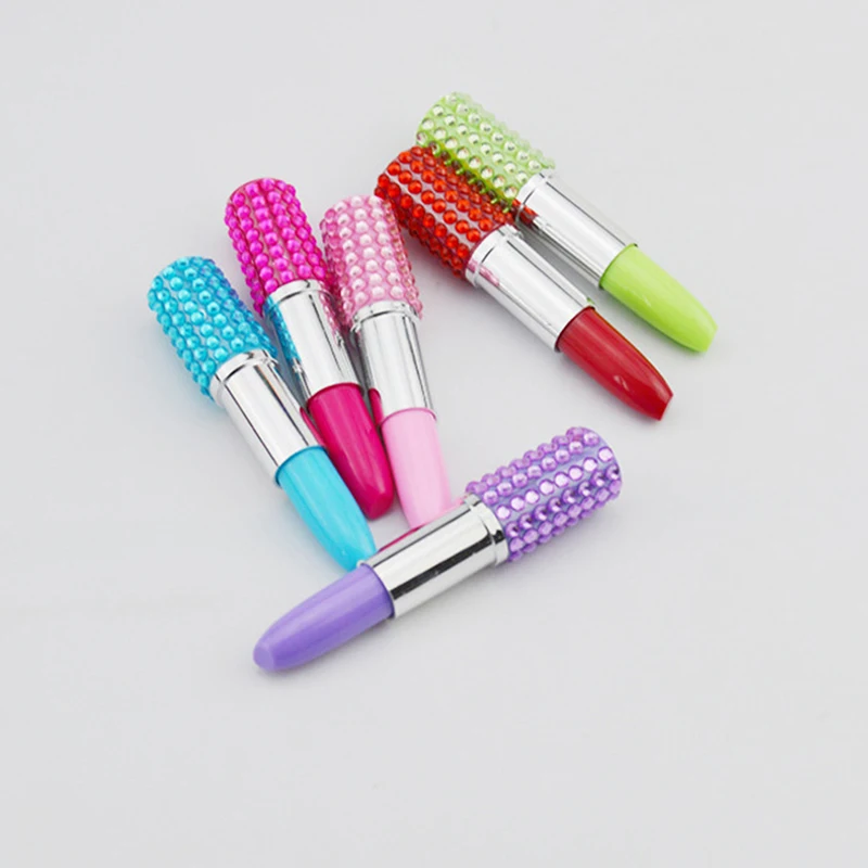 Diamonds Stationery Ballpoint Pen Cute Stationery Simulation Modeling Lipstick Pens Students School Office Write Ballpoint Pen