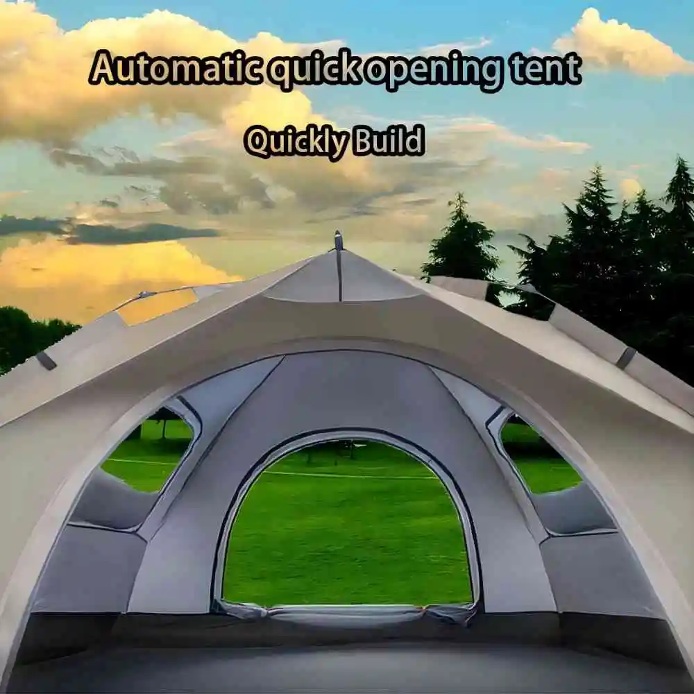 Outdoor shelter Sunshade Self-driving Travel Camping Tent Reactive outdoor Camping tent 4 person waterproof mountaineering