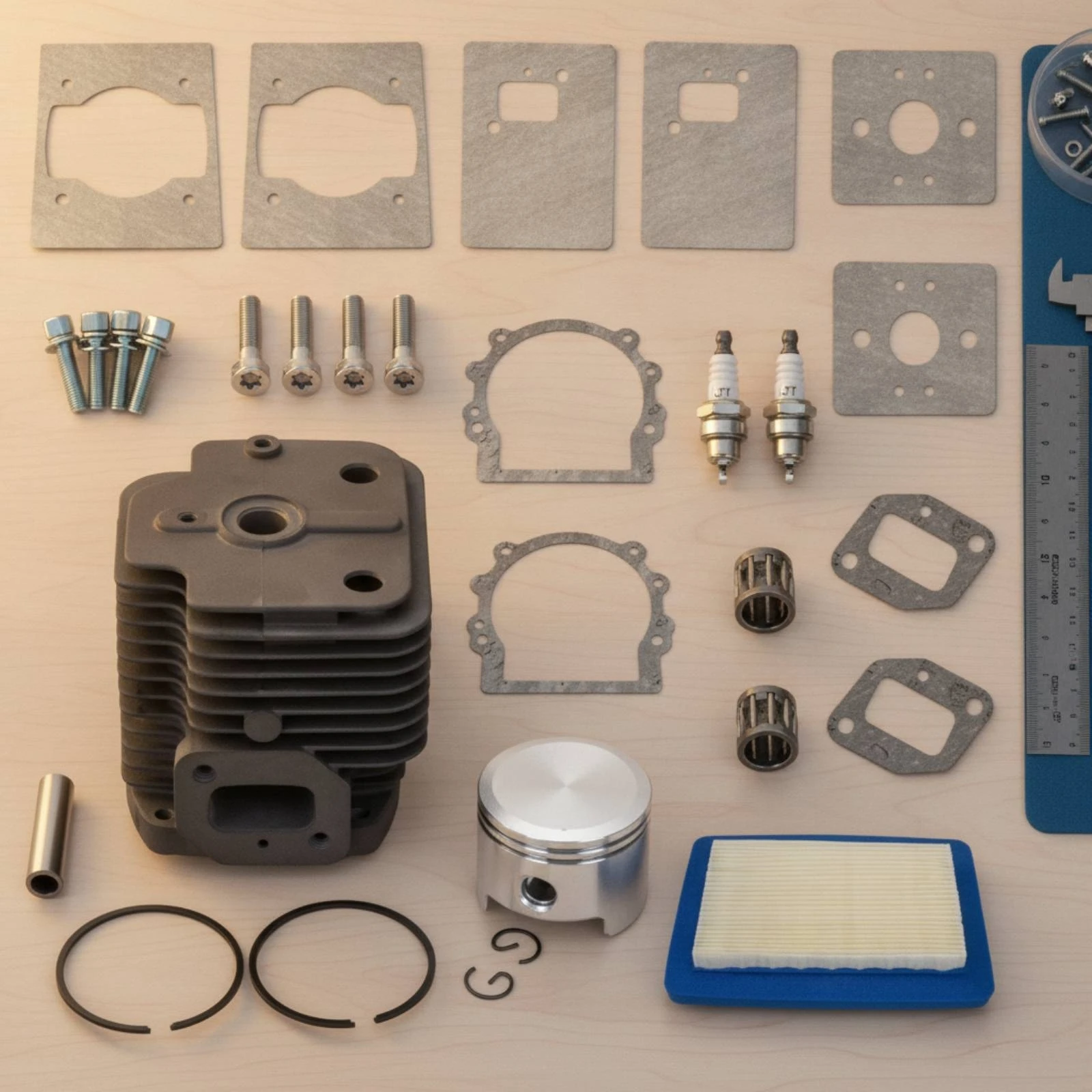Cylinder Assembly Kit Complete Cylinder Piston Kit Engine Part Stable Performance Parts Long-Lasting for Mechanics, Workshop