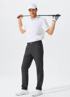 Pantalones de golf informales para hombre, pantalones de negocios de calidad ligeros, rectos y elásticos, pantalones deportivos de golf, longitud de inserción 30-34