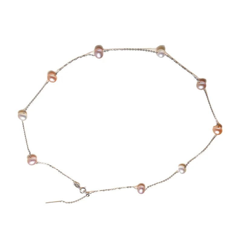 

GENUINE NATURAL SOUTH SEA WHITE PINK PEARL NECKLACE 17.5"