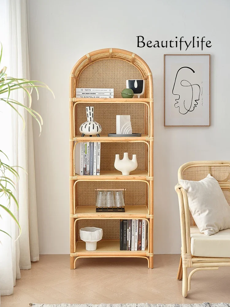 

Japanese Rattan Display Cabinet Small Apartment Simple Storage Cabinet