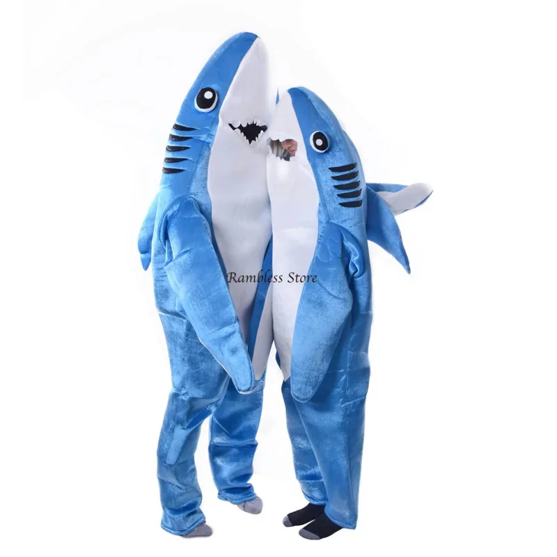 Attacking Shark Cosplay Costumes for School Stage Parents Kids Performance Animals Shark with Teeth Birthday Party Wear Clothing