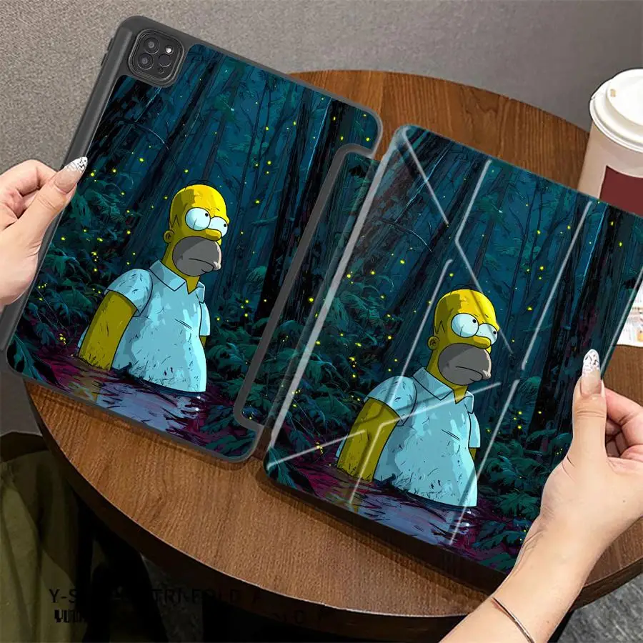 Homers Jay S-Simpsons Art Case for Apple iPad Mini 7 6 5 11th 9th Pro M4 13 2025 2026 10th Gen 12th Air 8 M2 M3 3 with Pencil