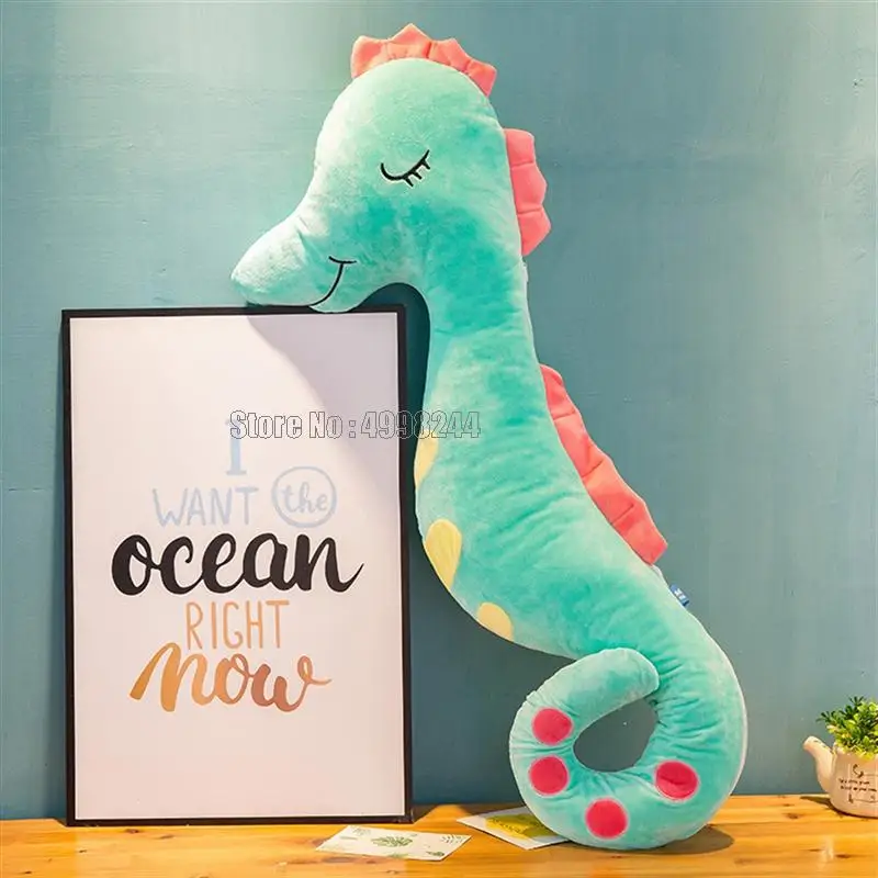 เหมือนจริงม้าน้ําตุ๊กตายัดไส้นุ่มสัตว์ป่าจําลองตุ๊กตาเด็กของขวัญของเล่น