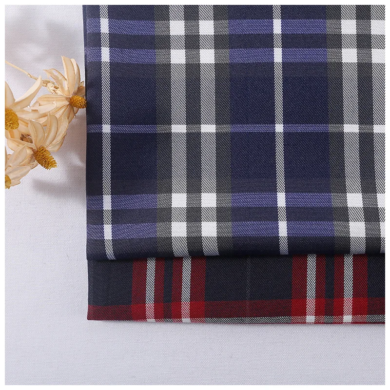 50*145CM Plaid fabric Scottish British style polyester plaid fabric double-sided twill fabric for school uniforms school skirts