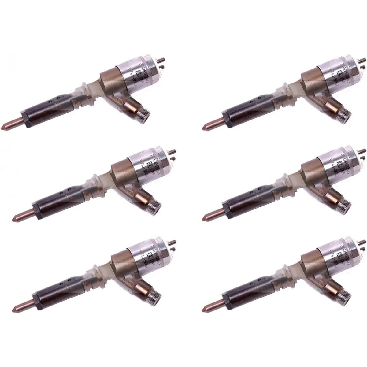 Pack of 6 Fuel Injectors For Caterpillar Excavator 320D 321D 323D Engine C6.4 3264700 32F6100062 10R7675 326-4700 32F61-00062