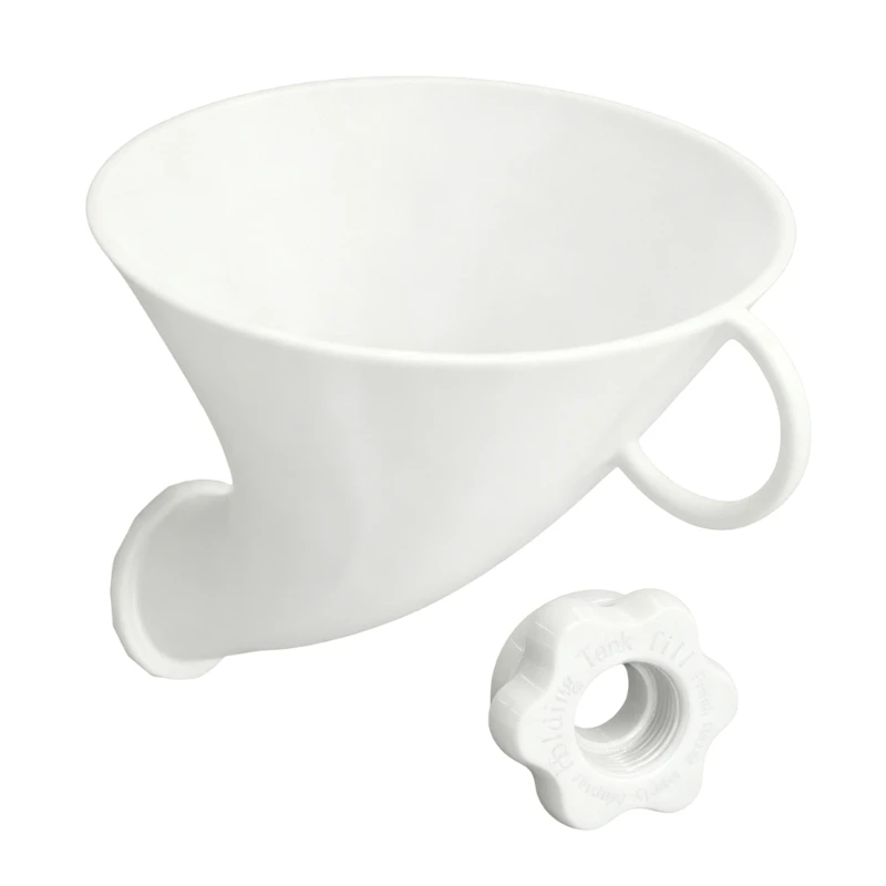 XA6H Bucket to Water Fill Funnel with Adapter, Side Handle Wide Mouth Funnel for Trailer Refill Tasks and Pour Control