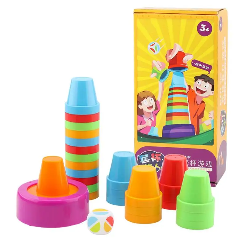 

Stack Cup Speed Game Toy Montessori Educational Intellectual Enlightenment toy Stacking Cups Battle Table Game for kids Training