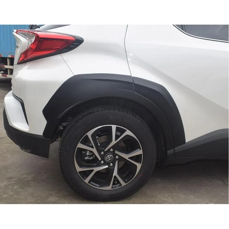 For Toyota C-HR CHR 2018-2022 Glossy Black Wheel Arch Fender Flares Trim Rear Mudguard Low Fender Splash Protector Set