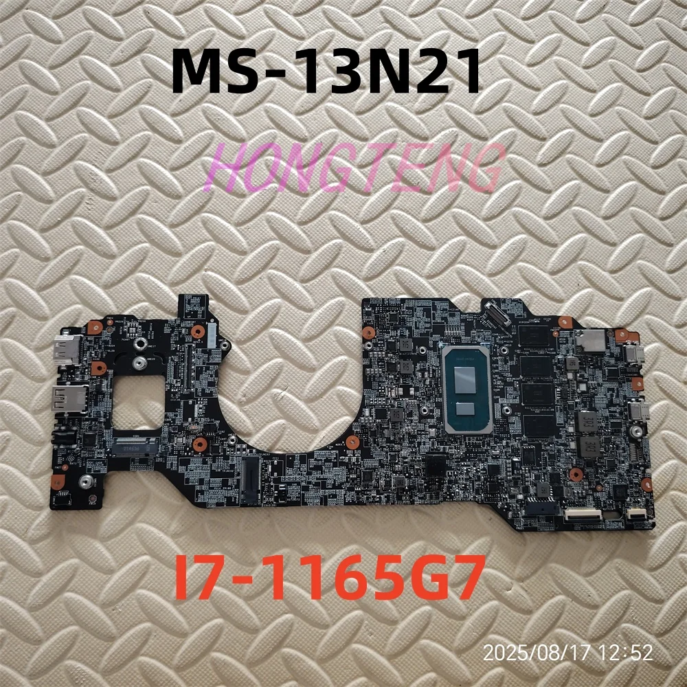 

Материнская плата MS-13N21 для ноутбука MSI Kanade-R MS-13N2, материнская плата 607-13N21-060 с процессором I7-1165G7, тест в порядке