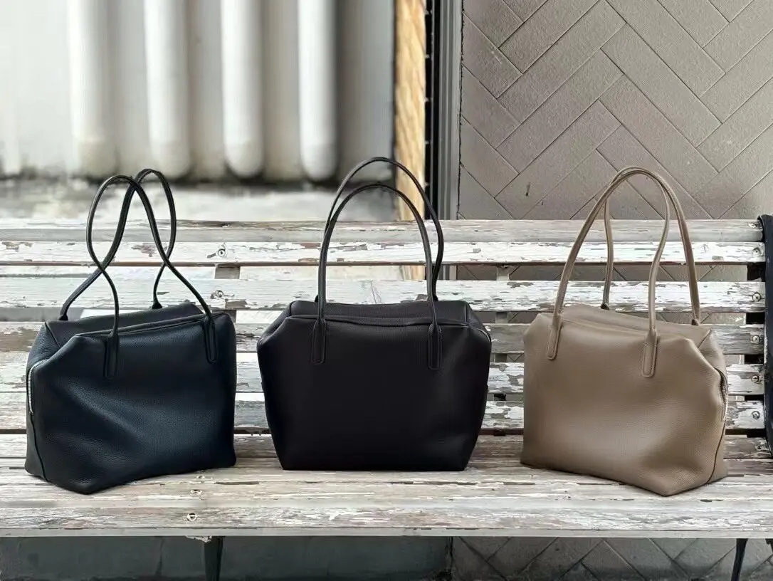 New Cross-border Row Henri Bag, Minimalist Soft Cowhide Tote Bag, Versatile Handbag