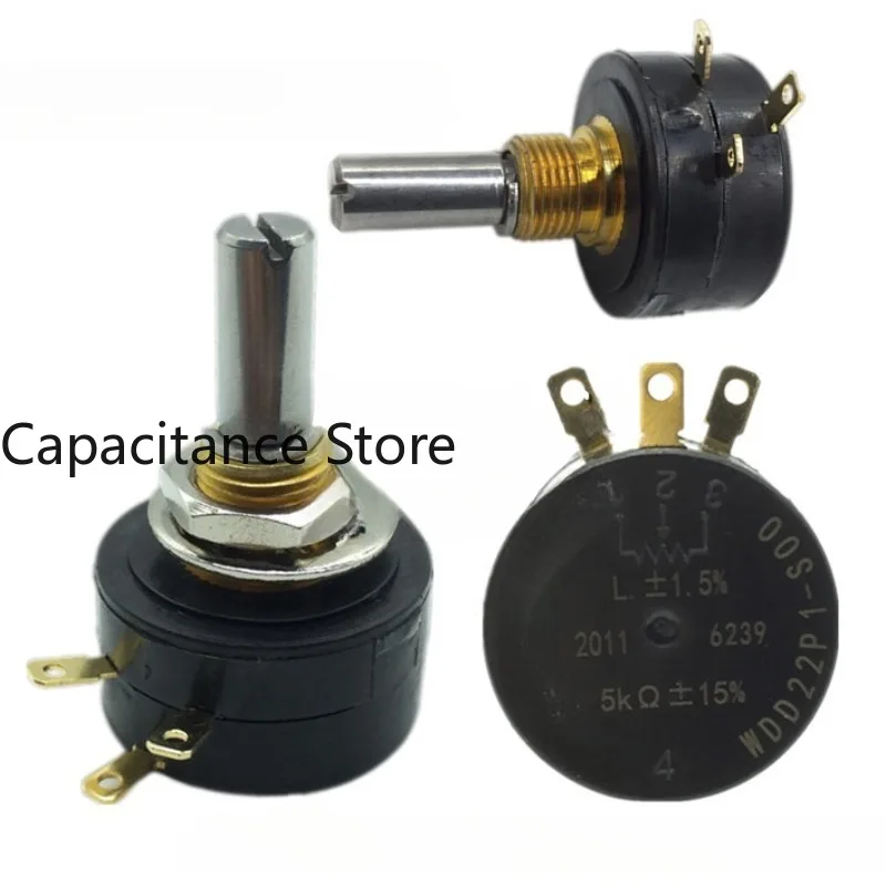 

5PCS The precision single-coil potentiometer WDD22P1-1k2k5k360-degree infinite rotation can replace FCP22E.