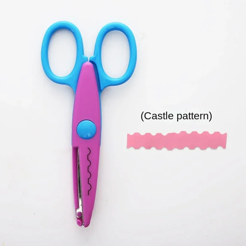 6 Cutting Patterns DIY Decorative Scissor For Scrapbook Album Photos Curved Edges Kids Children Paper Craft Scissors