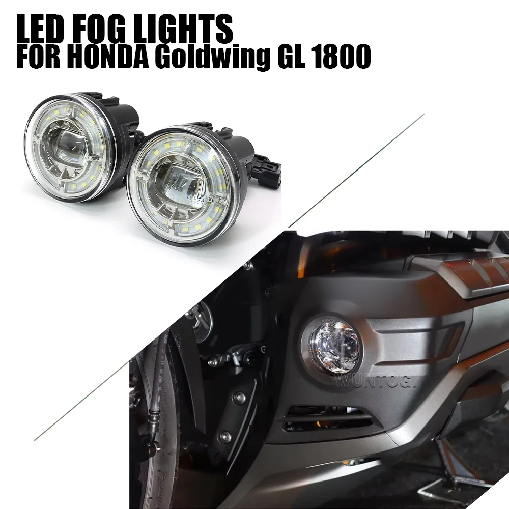 

Motorcycle Pair LED Fog Lights Foglights W/ Attachment Kit For Honda Goldwing GL1800 Gold Wing GL 1800 2018 2019 2020 2021