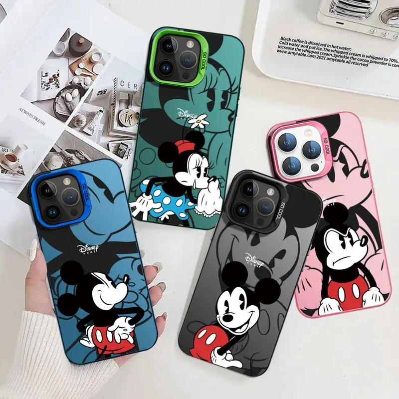 Case For Apple iPhone 15 11 13 14 Pro Max 12 15 Plus 11Pro High-Level Matte Phone Cover Disney Animation Mickey