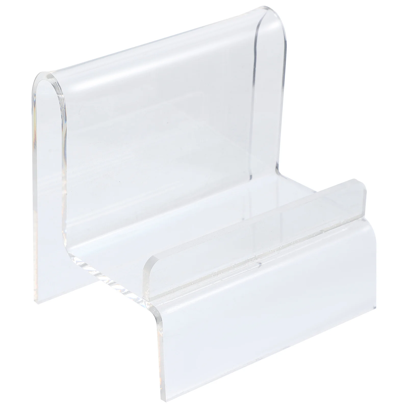 2Pcs Acrylic Wallet Holder Display Rack Transparent Single Layer Organizer Stand for Cosmetics Jewelry Collection