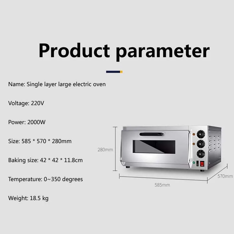 Commercial oven tray gas oven stainless steel pizza bread baking equipment oven 220v view 2
