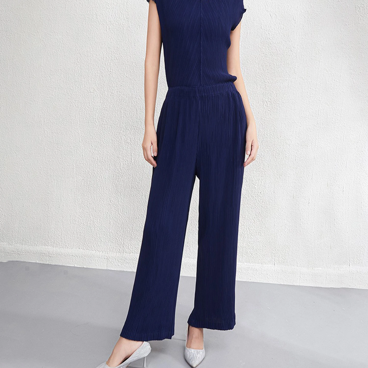 Stretch Pleated Wid… - image