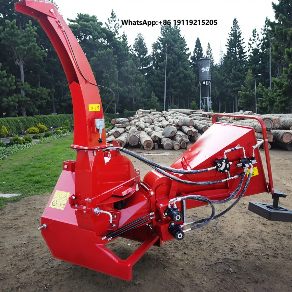 New  Powerful  Pto Driven 3 Point Hitch Wood Chipper for Tractor Tree Crush Wood Logs  Forestry Machine for Sale