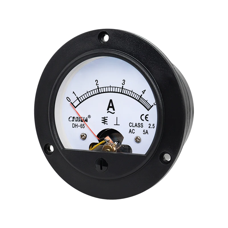 DH-65 SD-65 Analog Ammeter 1A 2A 3A 5A 10A 15A 20A 30A 50A Circular Pointer Meter Panel Meter Current Test Mechanical Meter