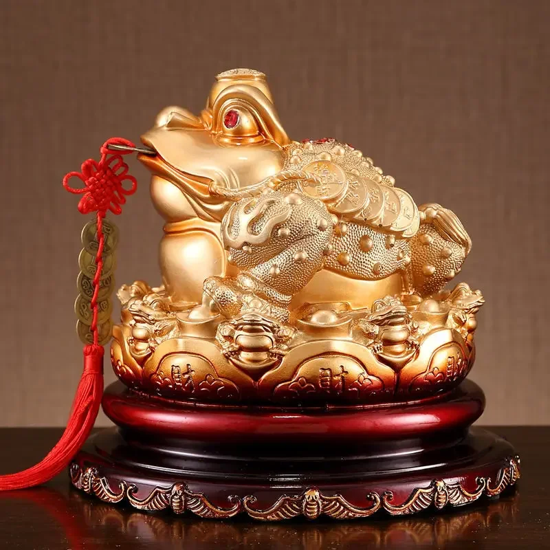 Golden Toad Ornaments for Household Decoration, Large Piggy Bank, Golden Toad, Office, Shop Opening Gifts, New