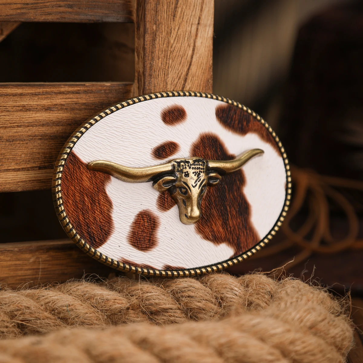 A Western-Style Belt Buckle, A Personalized Retro Belt With a Metal Buckle Head (Random Pattern)