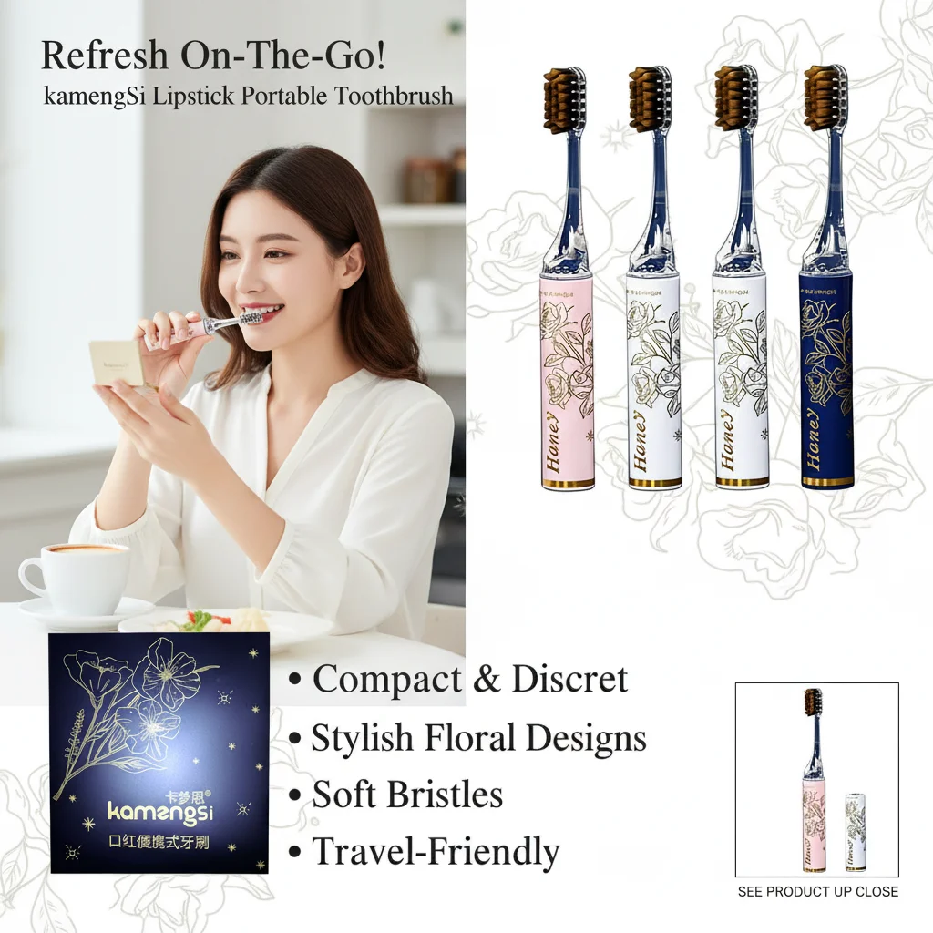 

Роскошная складная зубная щетка Starry Sky с мягкими щетинками, дорожная, высококачественная, портативная, косметическая