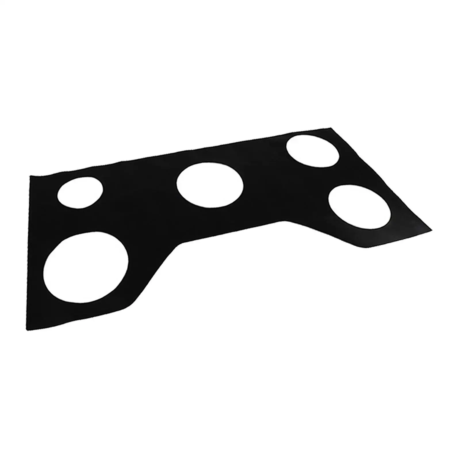 Silicone Gas Range Cover Heat Resistant Stovetop Protector Mat for 5 Burner Black Reusable Easy Clean Kitchen Accessory