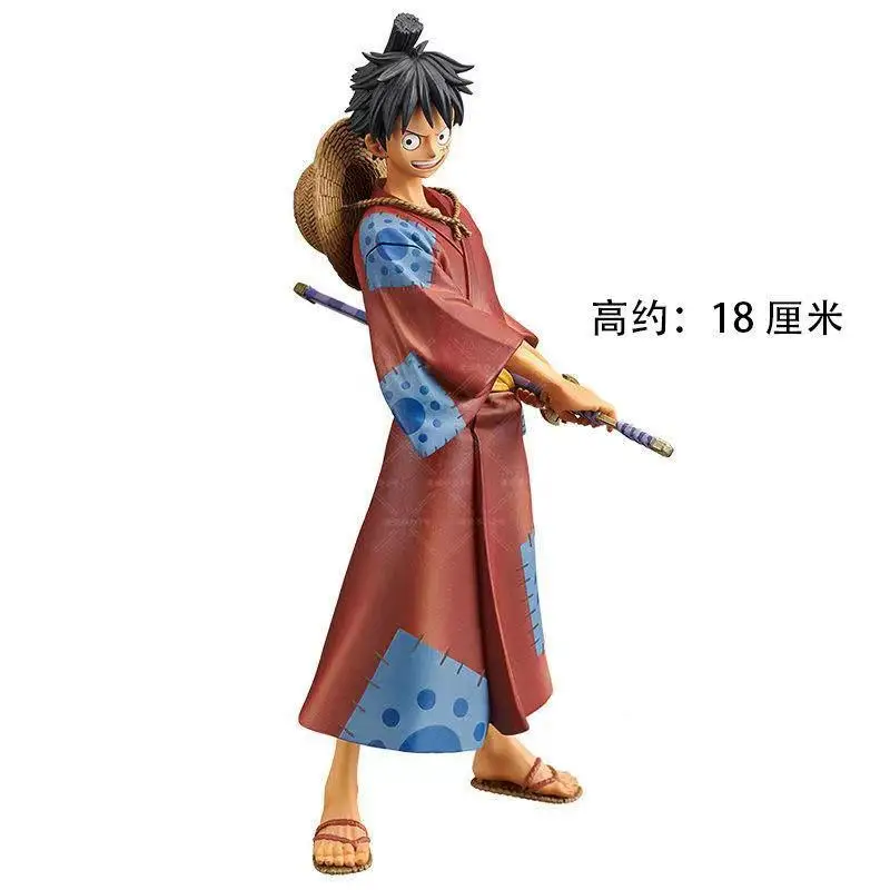 Anime Figures One Piece Luffy Law Zoro Chopper Sanji Nami Robin Brook Kozuki Hiyori Yamato O-Tama Kimono Model Doll Toy Kid Gift