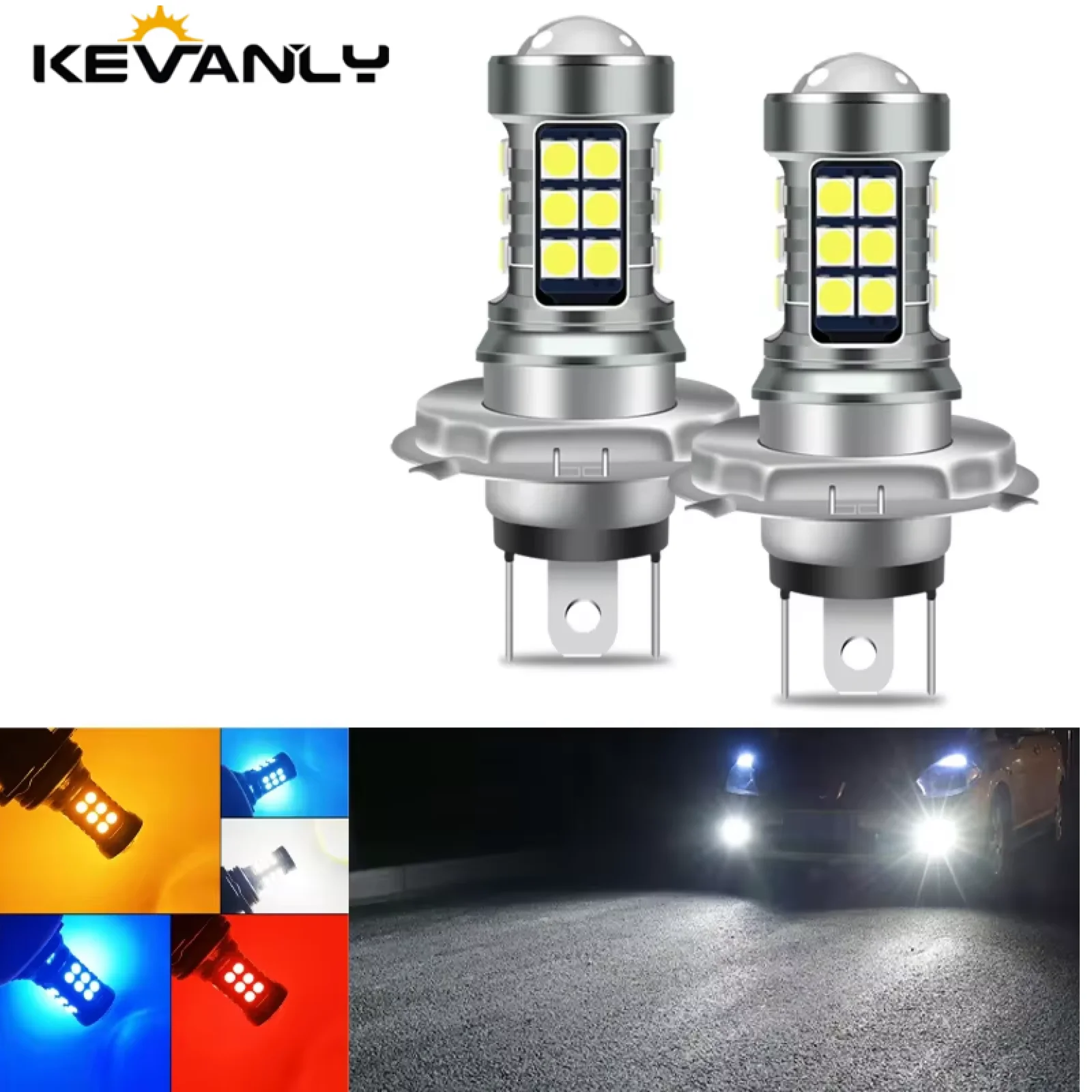 2pcs Led Fog Light H4 9005 9006 3030 27smd H8 H9 H11 Fog Headlight Bulbs H7 Cars Headlight Bulbs Super Bright 12v Blue White