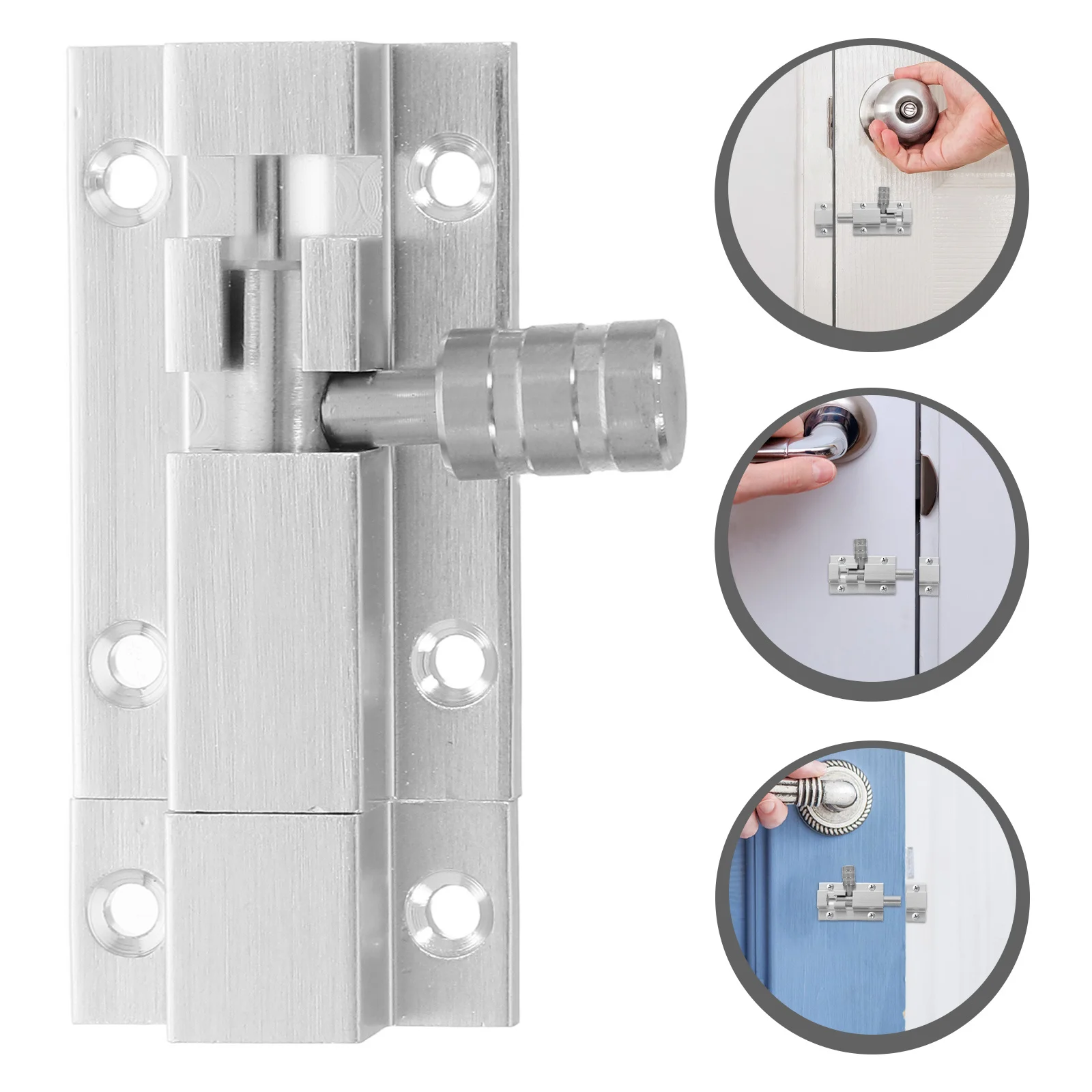 

Modern Style Internal Door Slide Bolt Lock Bedroom Bathroom Privacy No Drill Installation Silent Operation Easy Install Sliding