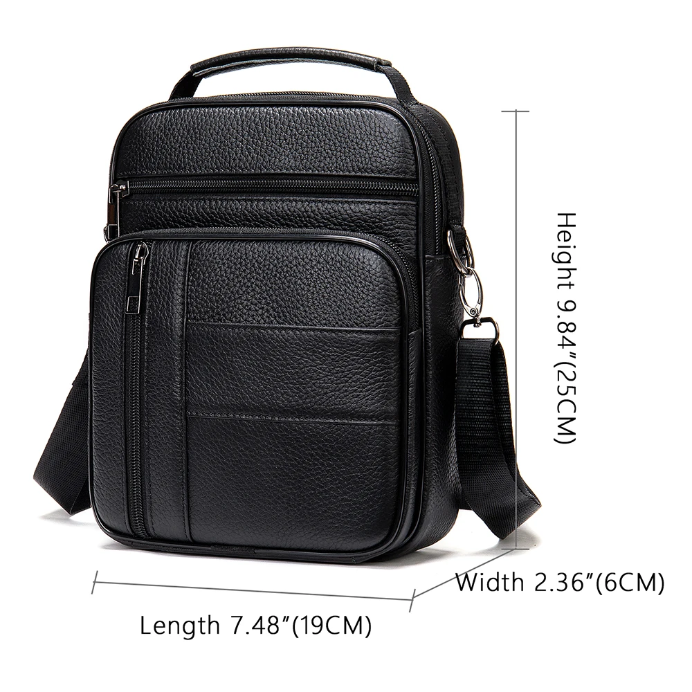 WESTAL Genuine Leather Shoulder Bag Husband Man Messenger Crossbody Bags For 7.9 Inch Tablet Phone Pouch Strap Handbag 7457