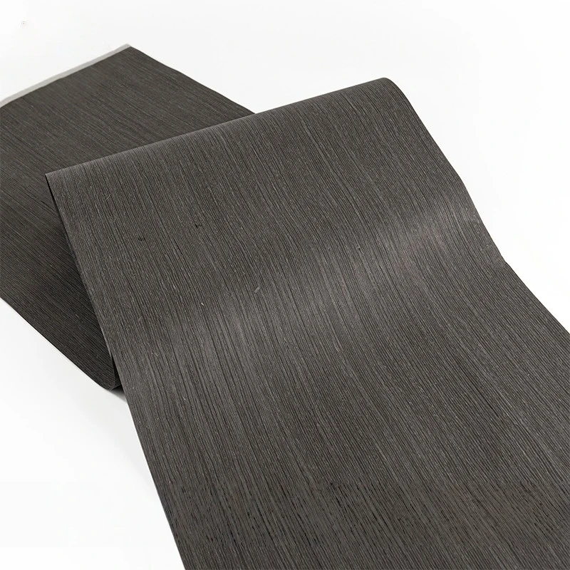 

58x250cm Black Apricot Straight Grain Wood Veneer for Furniture Design Wall Panels Cabinet Doors Interior Upgrades