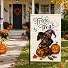Halloween Trick or Treat Garden Flag, 12x18 Inch Small Dachshund Dog Yard Flag Outside Double Sided Burlap Welcome Halloween llz