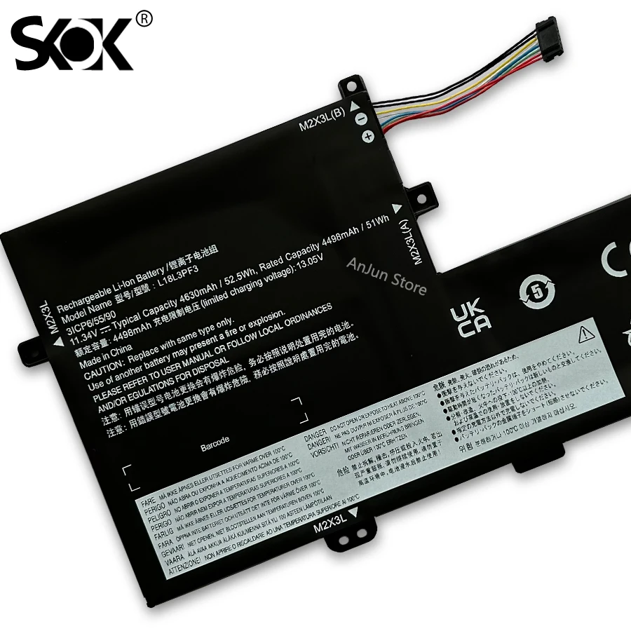 Imagem -06 - Bateria do Portátil para Lenovo Ideapad L18c3pf7 Notebook Série S34014api 14iml 14iml C340-15iwl 15iml 15iml L18l3pf3