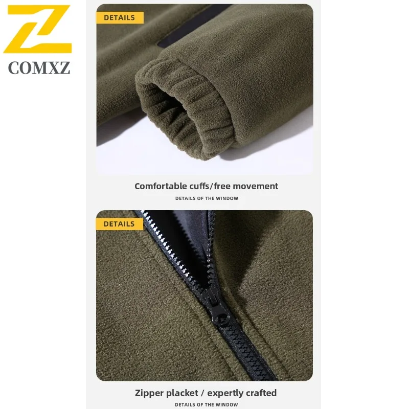 سترة COMXZ Commute Office للرجال، معطف سميك مقاوم للبرد، ياقة واقفة ممتازة، لون سادة، ملابس شتوية خفيفة الوزن