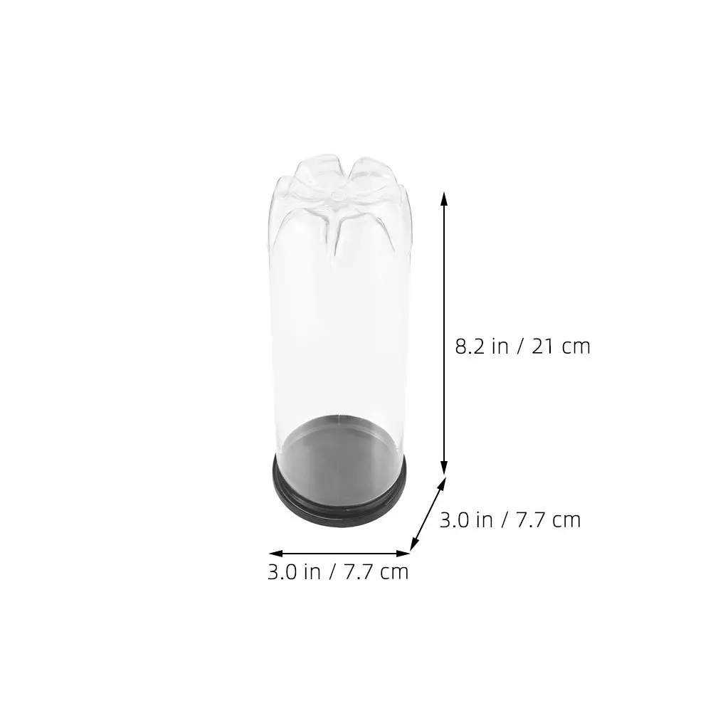 Contenedor de almacenamiento de pelotas de tenis, soporte de pelotas portátil resistente al desgaste de Pvc transparente para deportes de béisbol y tenis, transparente, pequeño, 5 uds.