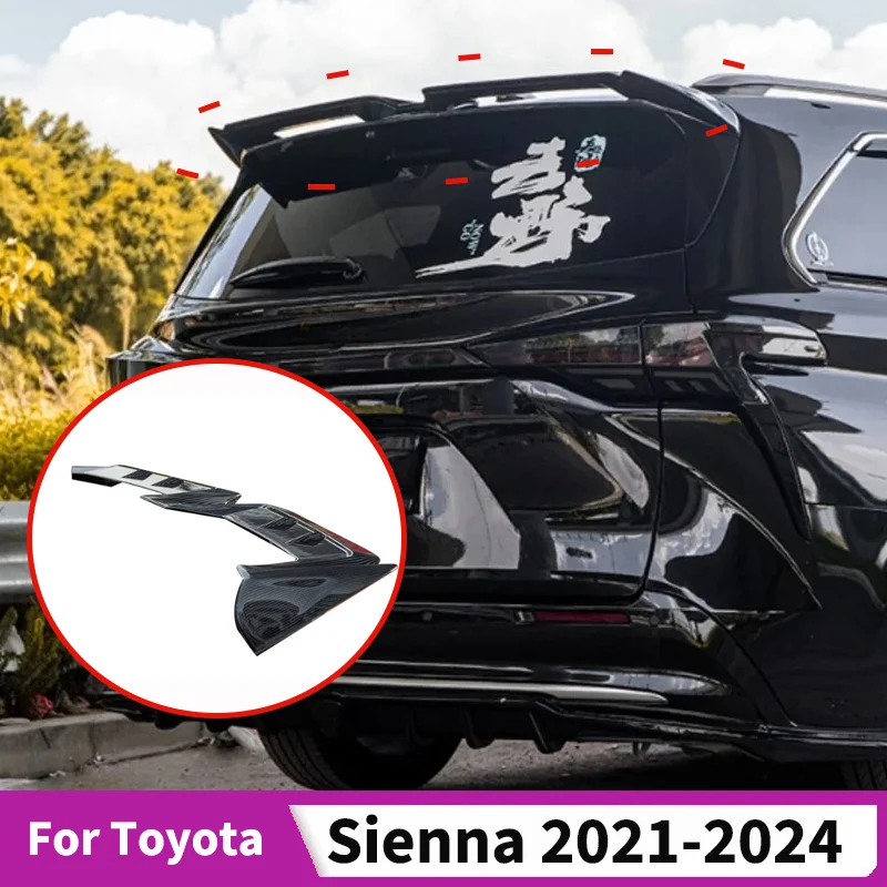 

For Toyota Sienna Sport Edition 2021-2024 CAR REAR Spoiler WING Tail Fin Lip MC Models Protector Body kits Tuning Accessories