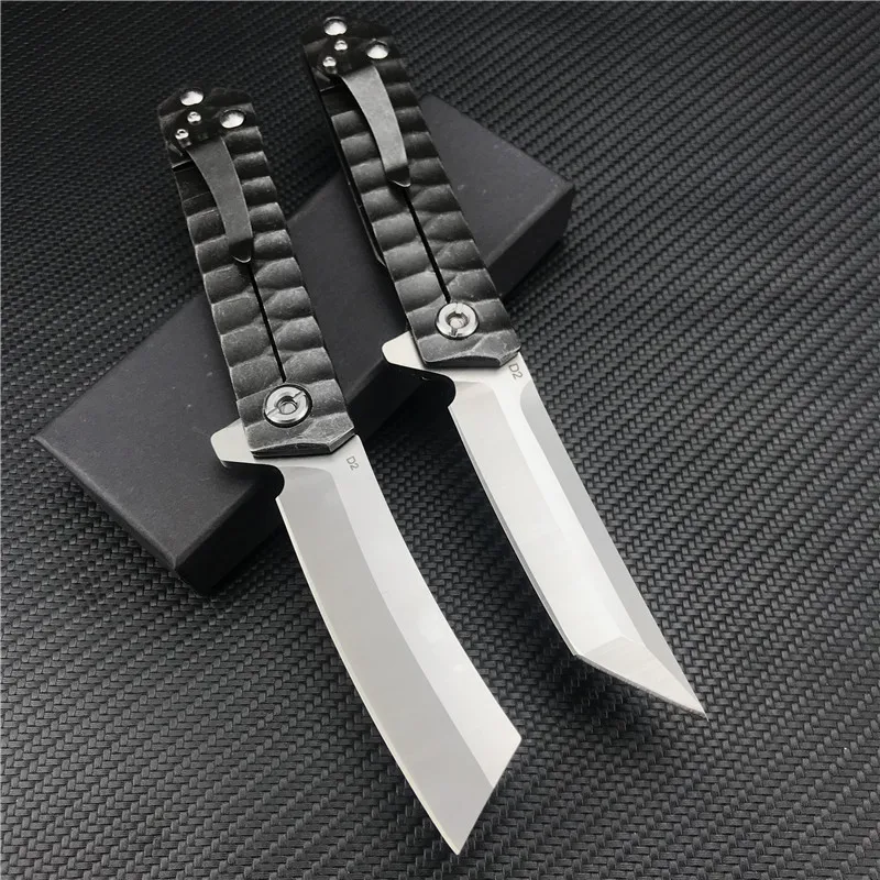 D2 Tanto Blade Bearing Folding Pocket Knife Tactical Stainless Steel Handle Survival Knives Outdoor Camping Hunting EDC Tools