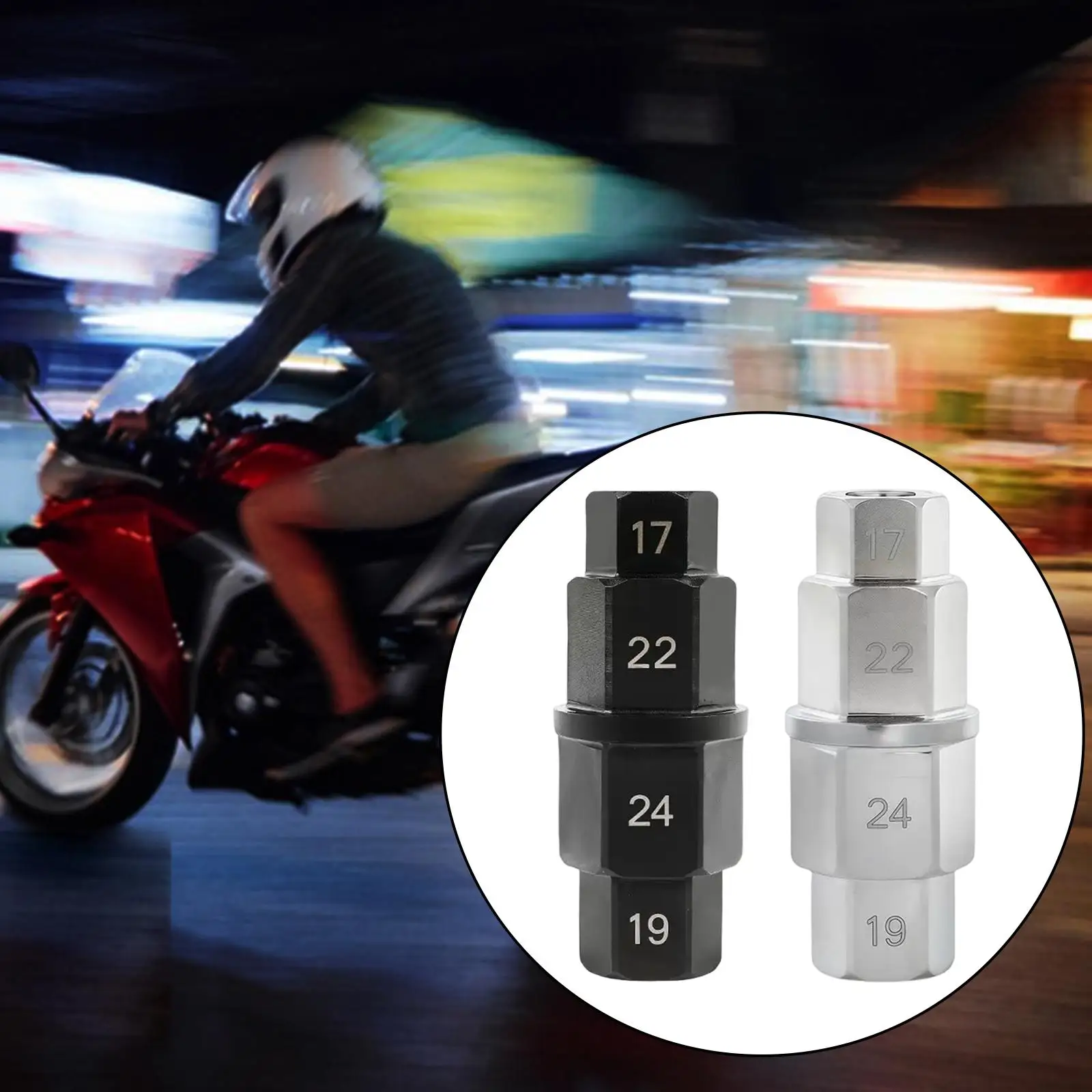 Motorcycles Hex Axle Tool Multi Size Front Axle Removal Adapter for Garage Repair and Service