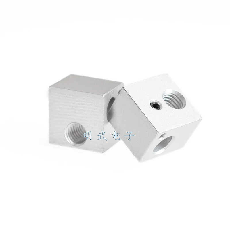 3D Printer Accessories All Metal 3D Hot End Heating Block Aluminum Alloy Sandblasting Oxidation Treatment 16×16×12