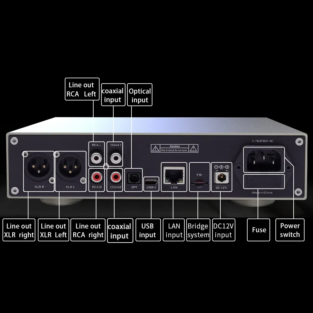 Gustard Audalytic AH90 AK4499EX DAC Technology with 4.4mm Balanced AMP Headphone Amplifier Streamer Decoder Preamplifier