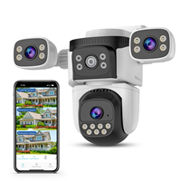 VSTARCAM 6MP 2K Three-Lens Security Camera Outdoor, 360° View, Human Detection, Color Night Vision, Pan & Tilt,Two-Way Audio