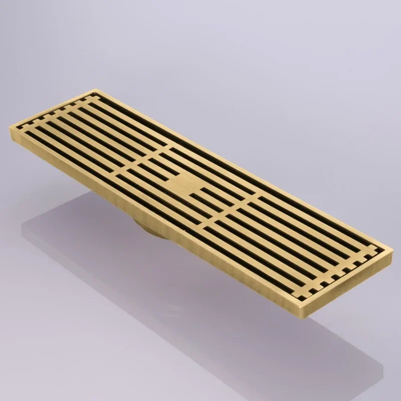 Stainless steel strip long floor drain, bathroom large displacement deodorant floor drain 6