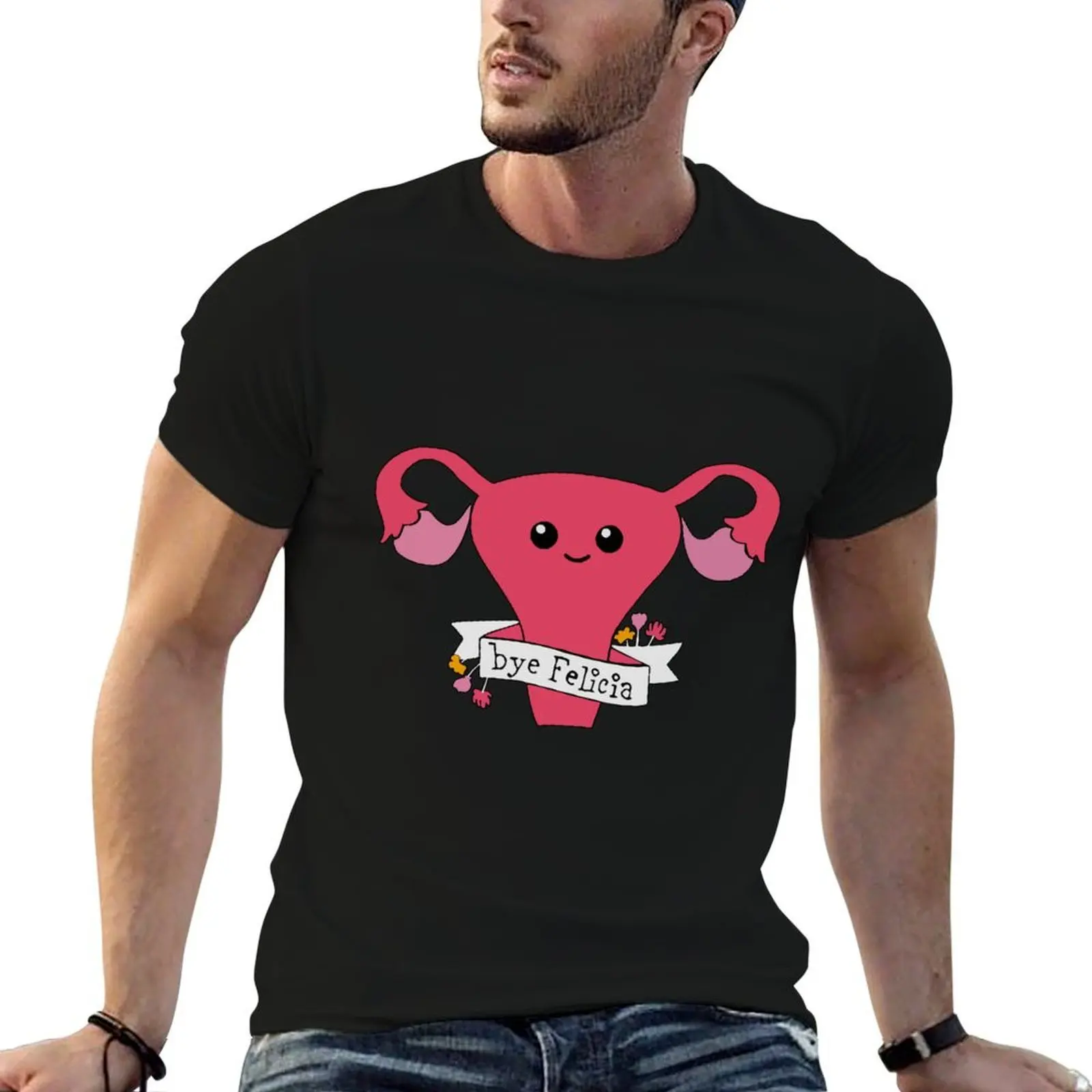 Bye Felicia Uterus T-Shirt quick-drying cotton graphic tees mens t shirt graphic